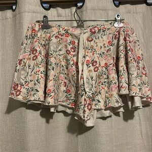 Free People floral cotton shorts